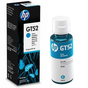 Garrafa de Tinta HP GT52 Ciano Original M0H54AL 8.000 Páginas para HP Deskjet 5822 HP Smart Tank 617 517 514