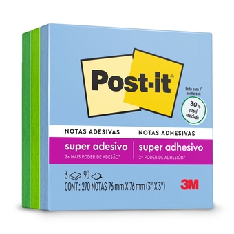 Bloco de Notas Adesivas 3M Post-it Oasi...