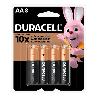 Pilha Alcalina Duracell AA Pequena 8 Un...