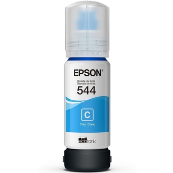 Garrafa de Tinta Epson T544222-BR Ciano 7.500 Páginas para EcoTank L3150 L3250 L3160 L3260 L3560 L5190 L5290 L5590